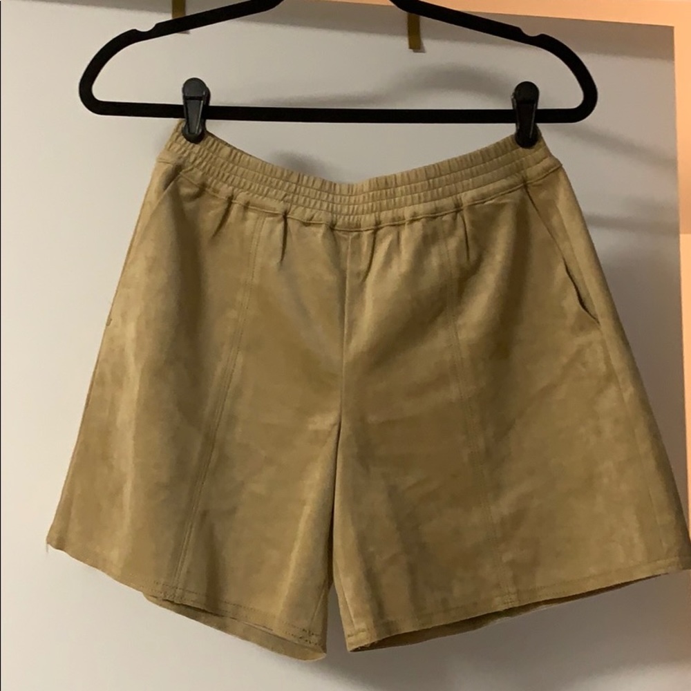 Faux suede shorts